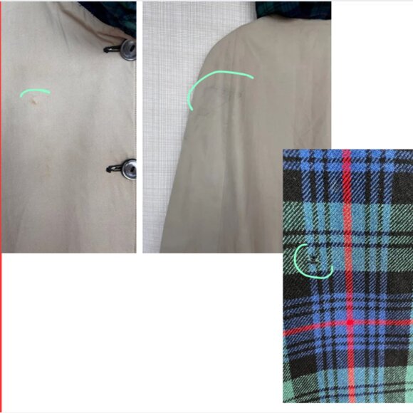 VINTAGE Hunter Green Tartan Plaid Wool Cape Cottage Core Preppy Cloak Coat P… - Picture 13 of 13